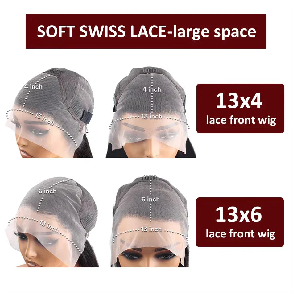 Bone Straight Chocolate Brown Human Hair Wigs