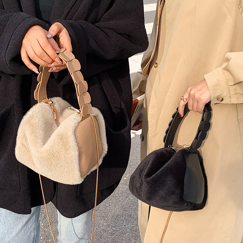Small Furry Crossbody Hand Bag