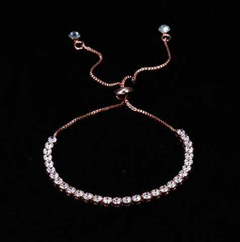 Rinhoo Charm Solid Crystal Rhinestone Bangle