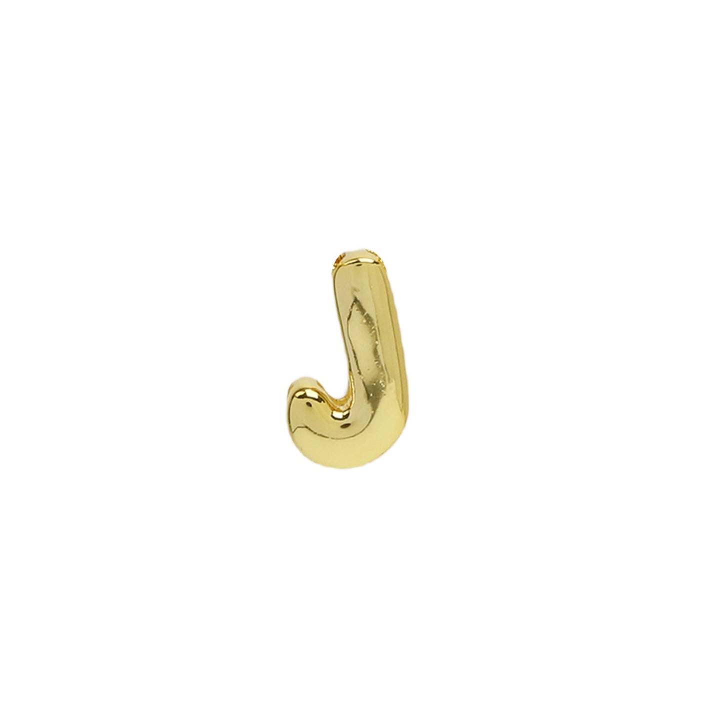 18k Brass Smooth Surface Bubble DIY Combination Name Bracelet Letter Accessories