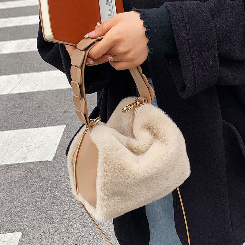 Small Furry Crossbody Hand Bag