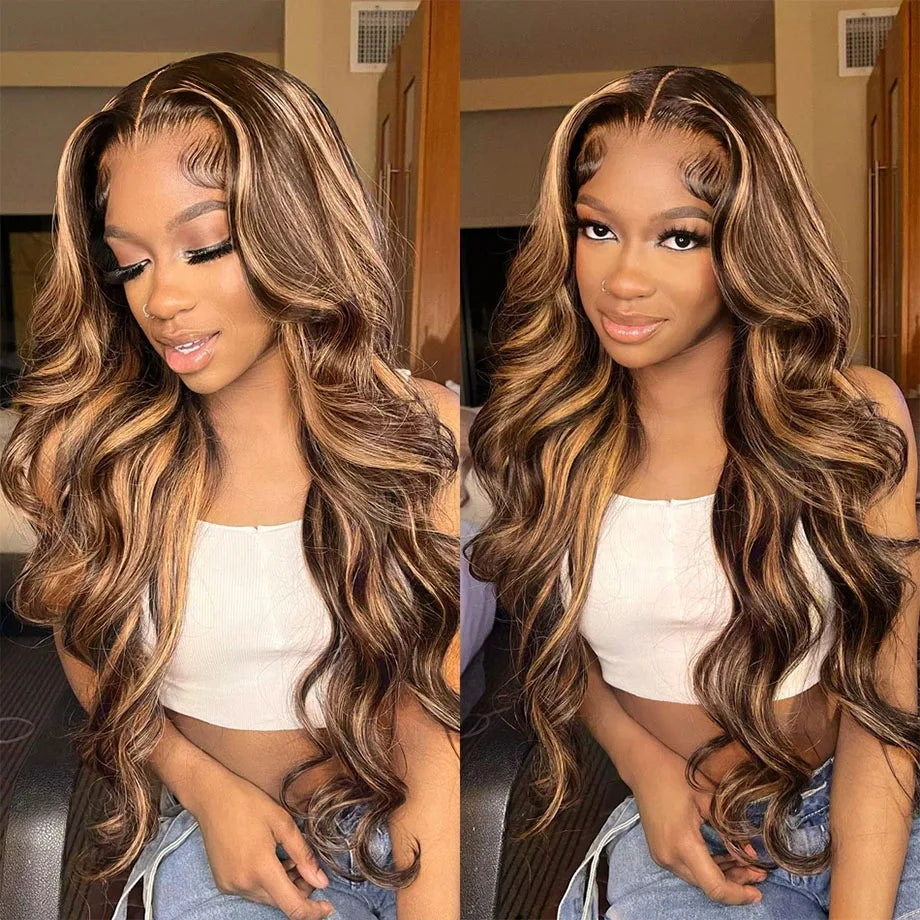 Body Wave Highlight Human Hair Wigs