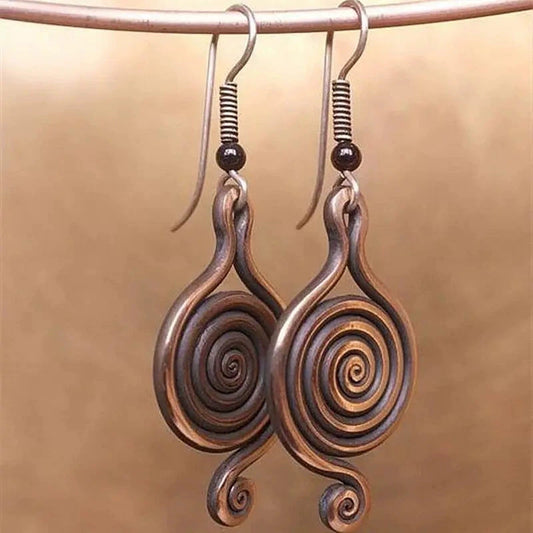 Retro Spiral Psychedelic Earrings For Women Fashion Personality Earrings