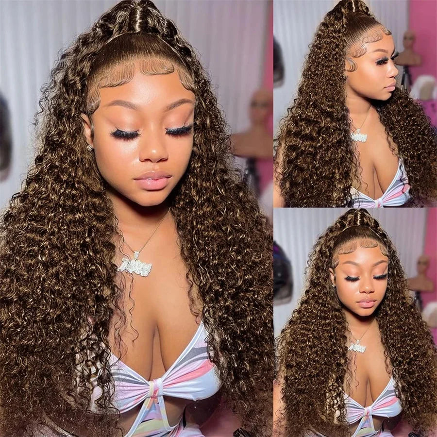 Deep Wave Frontal Curly Wigs