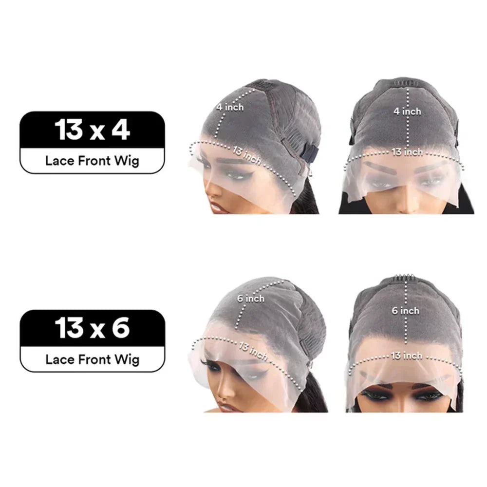 Orange colored Water wave Human Hair Wigs