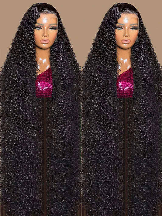 Deep Wave Hd Lace Front Human Hair Curly Wigs