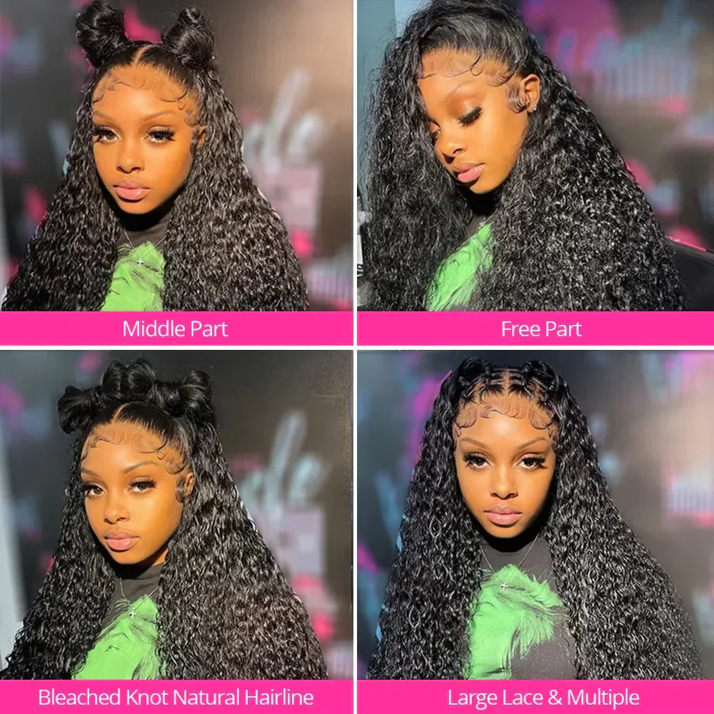 Lace Front Human Hair Curly Wigs